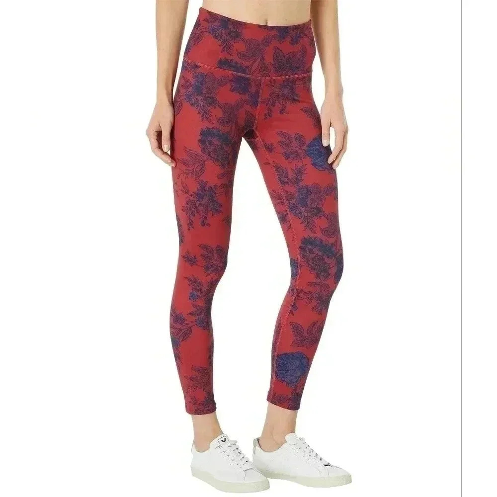 Free People Ashford Lose Control Leggings Red Combo
